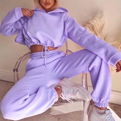 Crop Top TrackSuit 2 Piece