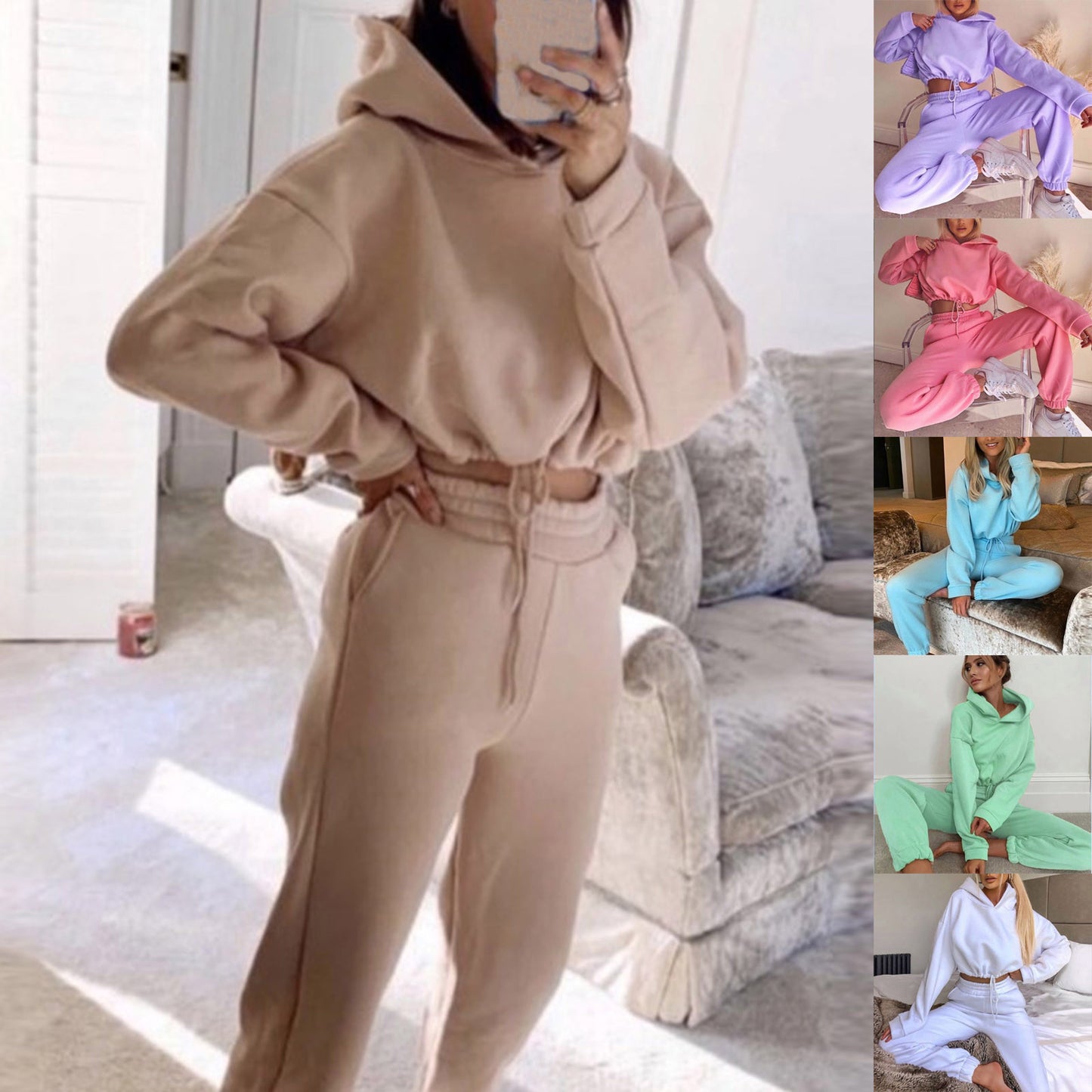 Crop Top TrackSuit 2 Piece